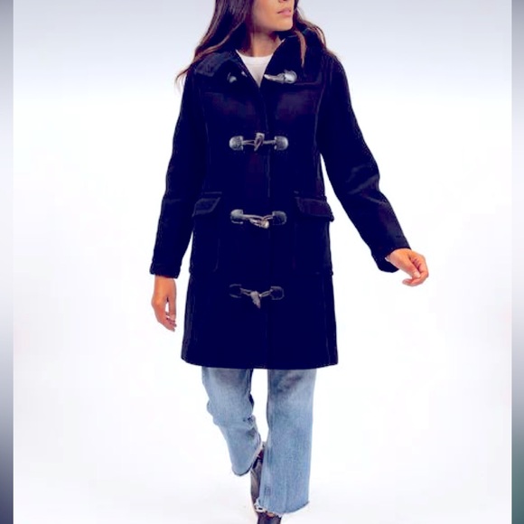 Brooks Brothers Navy Wool Duffle Coat Med Sz 6 - Picture 8 of 8
